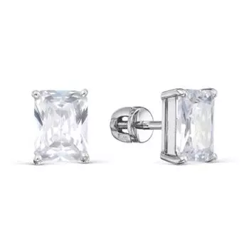 Серьги с фианитами Линии Любви