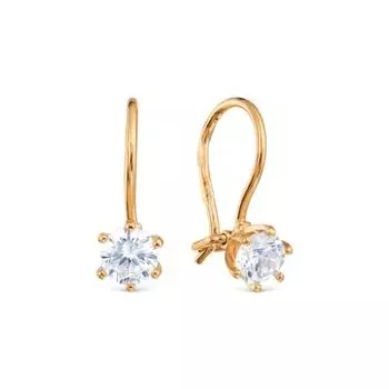 Серьги с фианитами Линии Любви