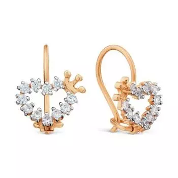 Серьги с фианитами Линии Любви