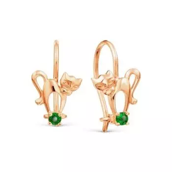 Серьги с фианитами Линии Любви