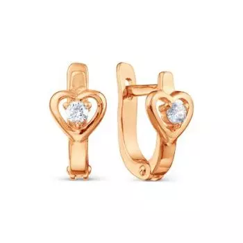 Серьги с фианитами Линии Любви