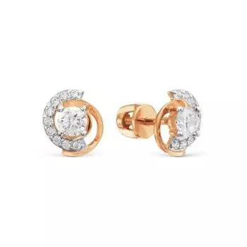 Серьги с фианитами Линии Любви