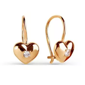 Серьги с фианитами Линии Любви