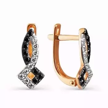 Серьги с фианитами Линии Любви