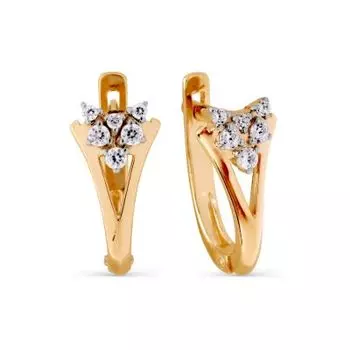 Серьги с фианитами Линии Любви