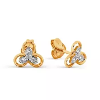 Серьги с фианитами Линии Любви