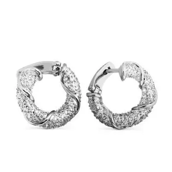 Серьги с фианитами Линии Любви