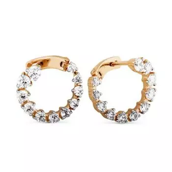 Серьги с фианитами Линии Любви