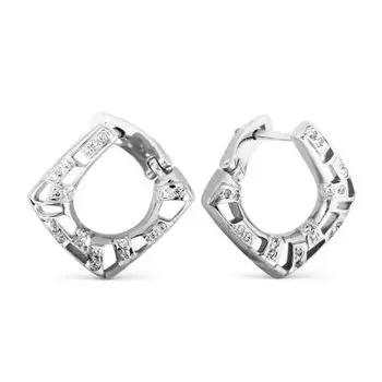 Серьги с фианитами Линии Любви