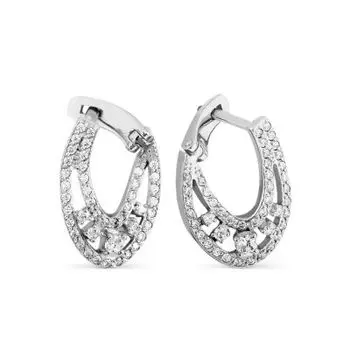 Серьги с фианитами Линии Любви