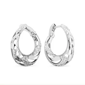 Серьги с фианитами Линии Любви