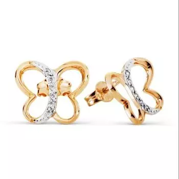 Серьги с фианитами Линии Любви