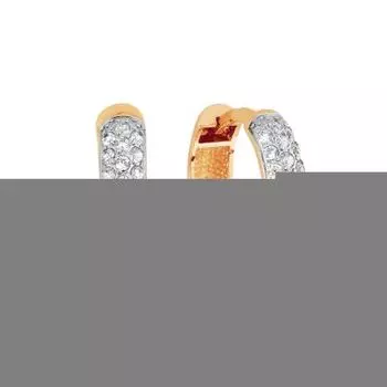 Серьги с фианитами Линии Любви