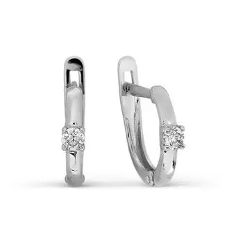 Серьги с фианитами Линии Любви