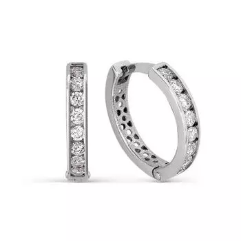 Серьги с фианитами Линии Любви