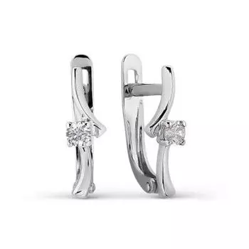 Серьги с фианитами Линии Любви