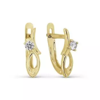 Серьги с фианитами Линии Любви