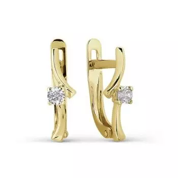 Серьги с фианитами Линии Любви