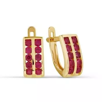 Серьги с фианитами Линии Любви