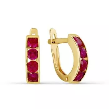 Серьги с фианитами Линии Любви