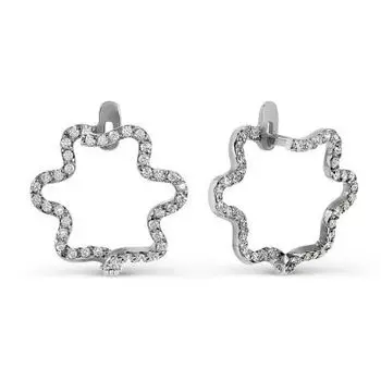 Серьги с фианитами Линии Любви