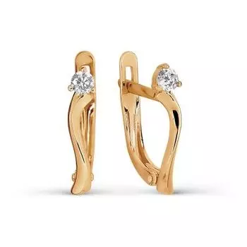 Серьги с фианитами Линии Любви