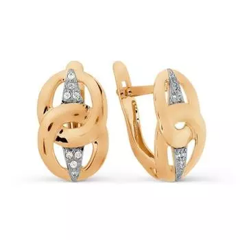 Серьги с фианитами Линии Любви