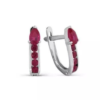 Серьги с фианитами Линии Любви