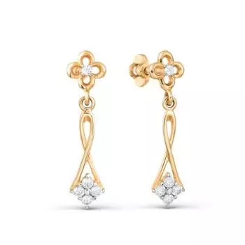 Серьги с фианитами Линии Любви