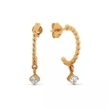 Серьги с фианитами Линии Любви