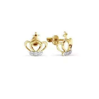 Серьги с фианитами Линии Любви