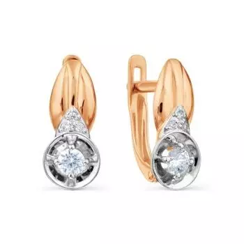 Серьги с фианитами Линии Любви