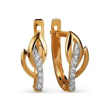 Серьги с фианитами Линии Любви