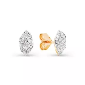 Серьги с фианитами Линии Любви