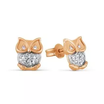 Серьги с фианитами Линии Любви