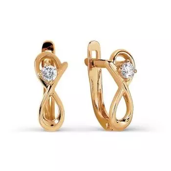 Серьги с фианитами Линии Любви