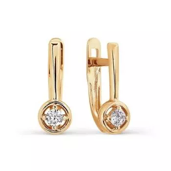 Серьги с фианитами Линии Любви