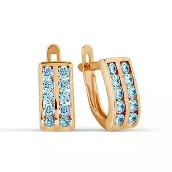 Серьги с фианитами Линии Любви