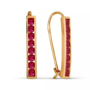 Серьги с фианитами Линии Любви