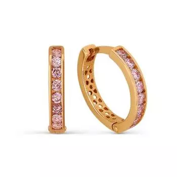 Серьги с фианитами Линии Любви