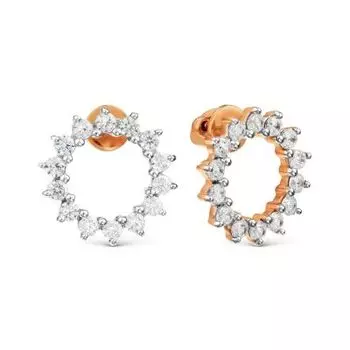 Серьги с фианитами Линии Любви