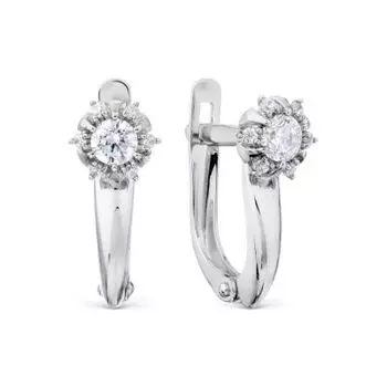 Серьги с фианитами Линии Любви