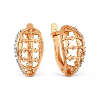 Серьги с фианитами Линии Любви