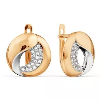 Серьги с фианитами Линии Любви