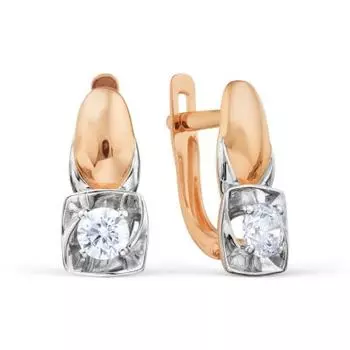 Серьги с фианитами Линии Любви