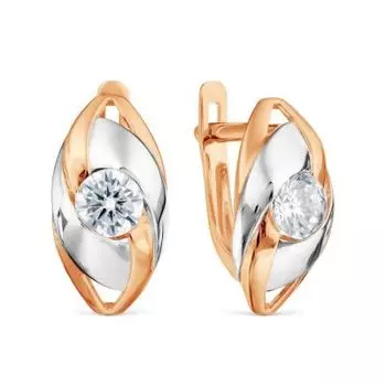 Серьги с фианитами Линии Любви