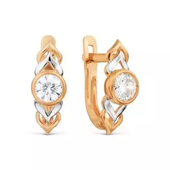 Серьги с фианитами Линии Любви