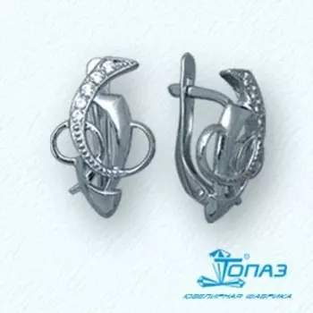 Серьги с фианитами Линии Любви