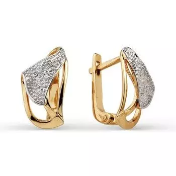 Серьги с фианитами Линии Любви