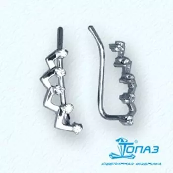 Серьги с фианитами Линии Любви